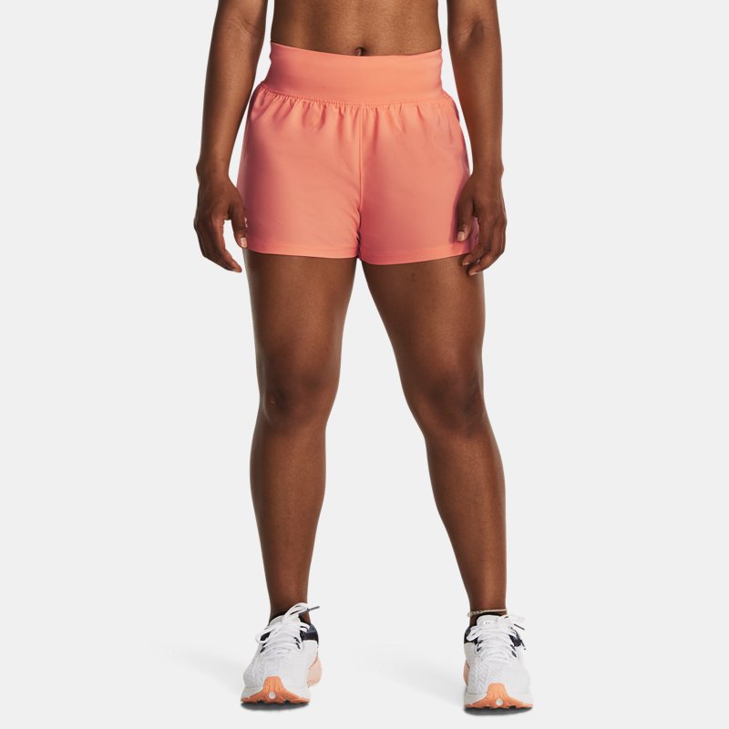 Under Armour Run Stamina Shorts (8 cm) für Damen Bubble Peach / Bubble Peach / Reflektierend